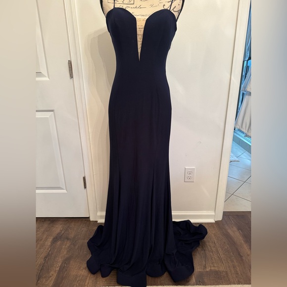 Ieena For Mac Duggal Dresses & Skirts - Ieena for Mac Duggal Navy Blue Evening Gown